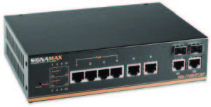 Managed Industrial PoE Desktop Switch Signamax 065-7708HPOEP NEMA TS1/2 Environmental requirements for traffic control equipment 