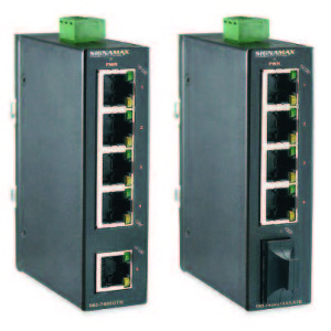 Compact Size Unmanaged Industrial Ethernet Switches 10/100/1000  5 port Signamax