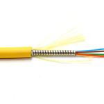 Singlemode Armored Fiber Plenum Small Size 4 Core 900um Armored Plenum Fiber Optic Wire Cable Small Size